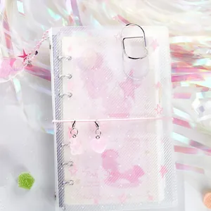 Dromerige A6 PVC ringbandplanner met Pink Dreams sterrenthema en leuke bedels.