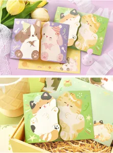 Cute cartoon animal themed greeting cards with cat and bunny designs for festive gifts