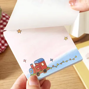 Note For 100 sheets cartoon train sticky notes for journaling and reminders