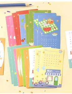 Collection of cute hand-drawn DIY calendar stickers for creative journal decoration