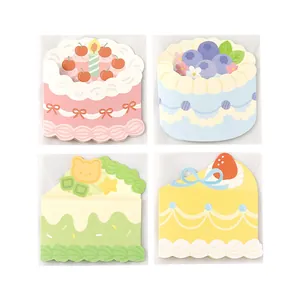 Set of four cute 3D cake-shaped folding greeting cards for your sweet celebrations.