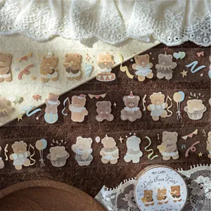 Leuke Little Bear Party PET-tape voor scrapbooking en het maken van creatieve journaalcollages