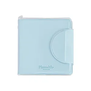 Light blue Planwith Jelly magnetic notebook binder with soft texture and magnetic closure