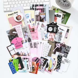 Aesthetic multi-material scrapbook sticker pack for journaling and creative DIY crafts