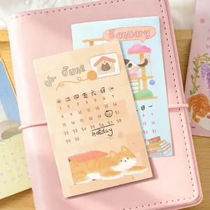 Cute cat themed DIY calendar stickers for creative planner decoration and daily scheduling