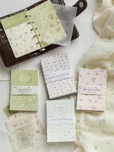 Various vintage floral patterned scrapbooking material paper packs for journal decoration