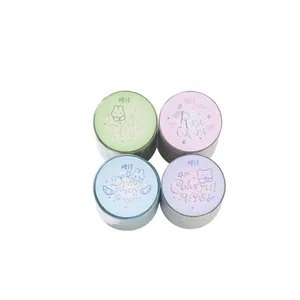 Four rolls of PET silver foil stamped washi tape with creative illustrations for DIY