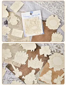 Autocollants nacrés vintage de style fille pour le scrapbooking et le journal intime