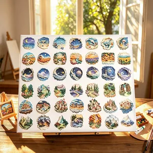 42-teiliges Set 3D-Naturaufkleber für kreative DIY-Gestaltung und künstlerische Dekoration