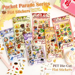 Pocket Parade PET Aufkleber Set für Scrapbooking und Journaling