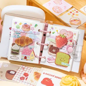 Kawaii mini dessert themed sticker book and memo pad for scrapbooking and DIY journaling.