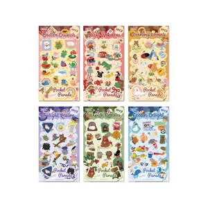 Farbenfrohes Pocket Parade PET-Sticker-Set für DIY-Scrapbooking und kreatives Journaling