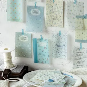 Floral pattern material paper set for vintage scrapbooking and journal decoration