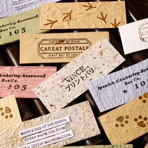 Retro Story textured material paper strips for DIY scrapbooking and journal decoration.