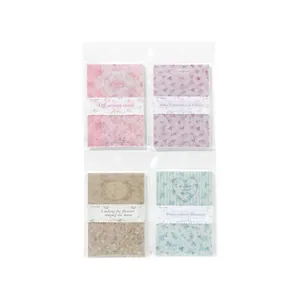 Set of 4 MO-CARD vintage floral scrapbooking material paper packs with flower patterns