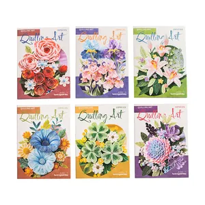 Σετ 6 πακέτων αυτοκόλλητων PET με εξαιρετική floral τέχνη quilling για διακόσμηση