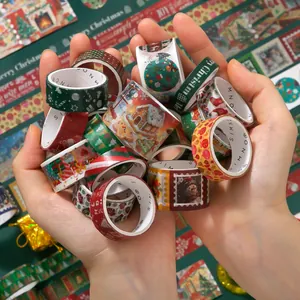 Vintage Christmas Washi tape set of 18 rolls for scrapbooking and decoration