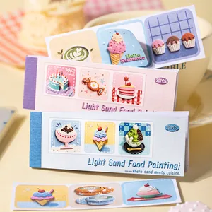 3D textured dessert food painting sticker book for scrapbooking and creative journaling