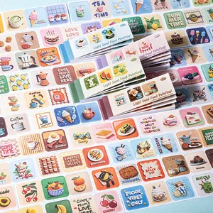 3D textured die-cut sticker book featuring Light Sand Food Painting designs for journaling