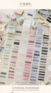 Matte PET-Sticker mit Vintage-Stofftextur für die Scrapbook-Dekoration