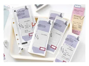 Set PaperMore ästhetischer Notizblöcke mit Lavendelakzenten und gerissenem Design.