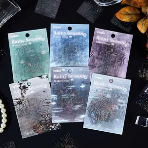 Rainy Season Series PET Sticker Pack Laser Holographic Waterproof Transparent Decorative Stickers For Scrapbooking DIY Journaling