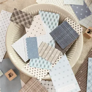 Set di carta materiale vintage a quadretti per scrapbooking fai da te e decorazione
