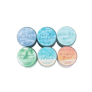 Set of six PET iris light decorative tapes featuring ocean wave and water ripple patterns