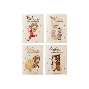 Vintage-Sticker-Pack mit Mädchen-Thema im Stickerei-Stil für Scrapbooking und DIY, 20 Stück