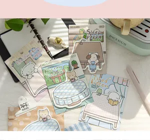Adorable animal-themed cartoon sticky notes and memo pads for student desk stationery
