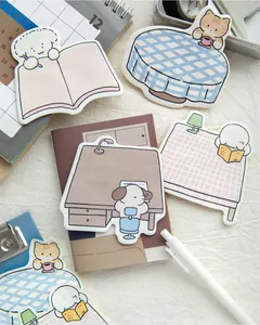 Detailed view of cute illustrated focus mode series sticky notes for students.