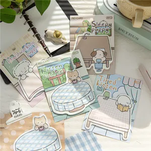 Momo Focus Mode Series Cute Animal White Kraft Paper Sticky Notes Self Adhesive Memo Pads Note Paper For Office School
