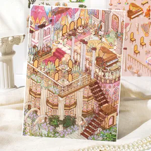 Autocollants de paysage de palais pour scrapbooking créatif et journalisation DIY