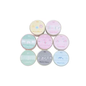 Assorted set of 8 glitter PET tapes with cute pixel art garden patterns for DIY scrapbooking