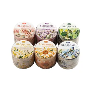 6er-Set Deko-Washi-Tape mit 3D-ähnlichen floralen Stickmustern für DIY-Projekte