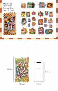 Comparaison de taille des autocollants graffiti mignons avec un iPhone 12 pour l'échelle