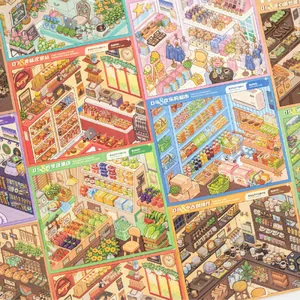 Συλλογή αυτοκόλλητων μινιατούρων για DIY scrapbooking και διακόσμηση ημερολογίου