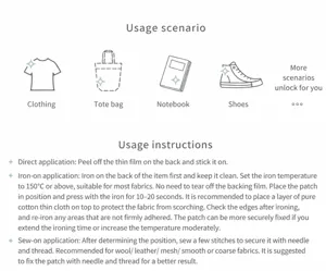 Instrucciones de uso detalladas y escenarios creativos para parches bordados de panadería