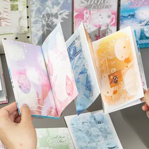 Ästhetisches Faltmaterial-Papierbuch im koreanischen INS-Stil für DIY-Journale