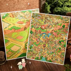 Fogli di adesivi paesaggistici in miniatura fai-da-te per scrapbooking creativo