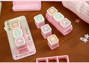 Detail view of Mr. Paper detachable stamps featuring cute lifestyle icons for journal decor