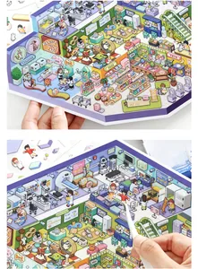 Detailed close-up of Infeel.Me oversized pixel art miniature pet store stickers set