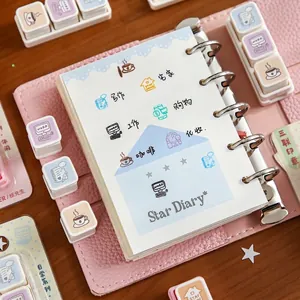 Set of detachable mini stamps for creative journaling and decorative planning