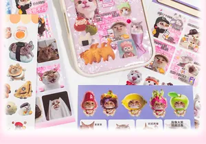 Various funny cat meme stickers for creative DIY hand account and phone case decoration