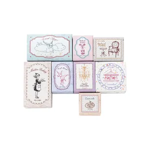 Vintage fairy tale beech wood stamps set for DIY journal scrapbooking decoration