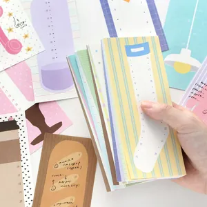 Set of colorful timeline memo pads for student daily planning and notes