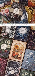 Close-up macro view of the vintage botanical floral scrapbooking paper from Retro Story