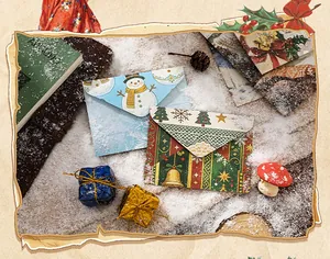 Vista detallada de las pegatinas Winter Wishes para scrapbooking navideño DIY