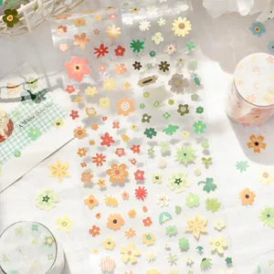 Colorful floral pattern synthetic paper decorative tape for DIY journaling and scrapbooking
