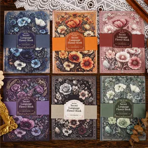 Vintage Flower Scrapbooking Paper Sheets Retro Botanical Floral Offset Paper For Journaling DIY Decorative Art Craft Paper